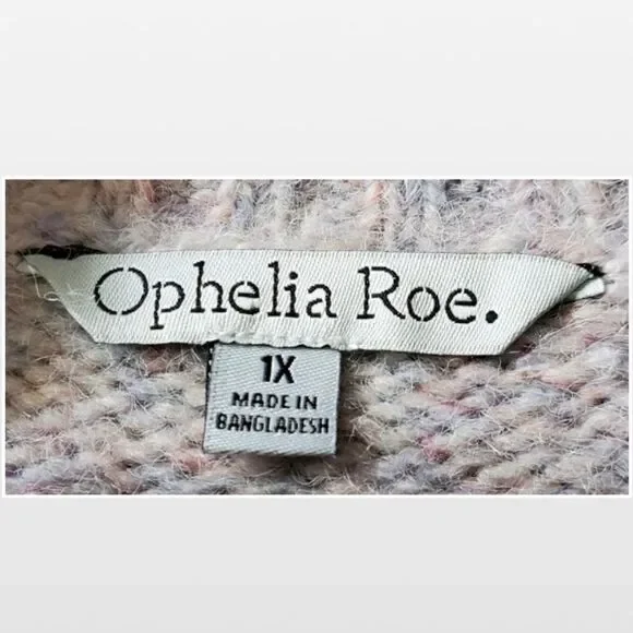 New Purple & Pink Cable Chunky Knit Cropped Pullover Sweater - Picture 14 of 16